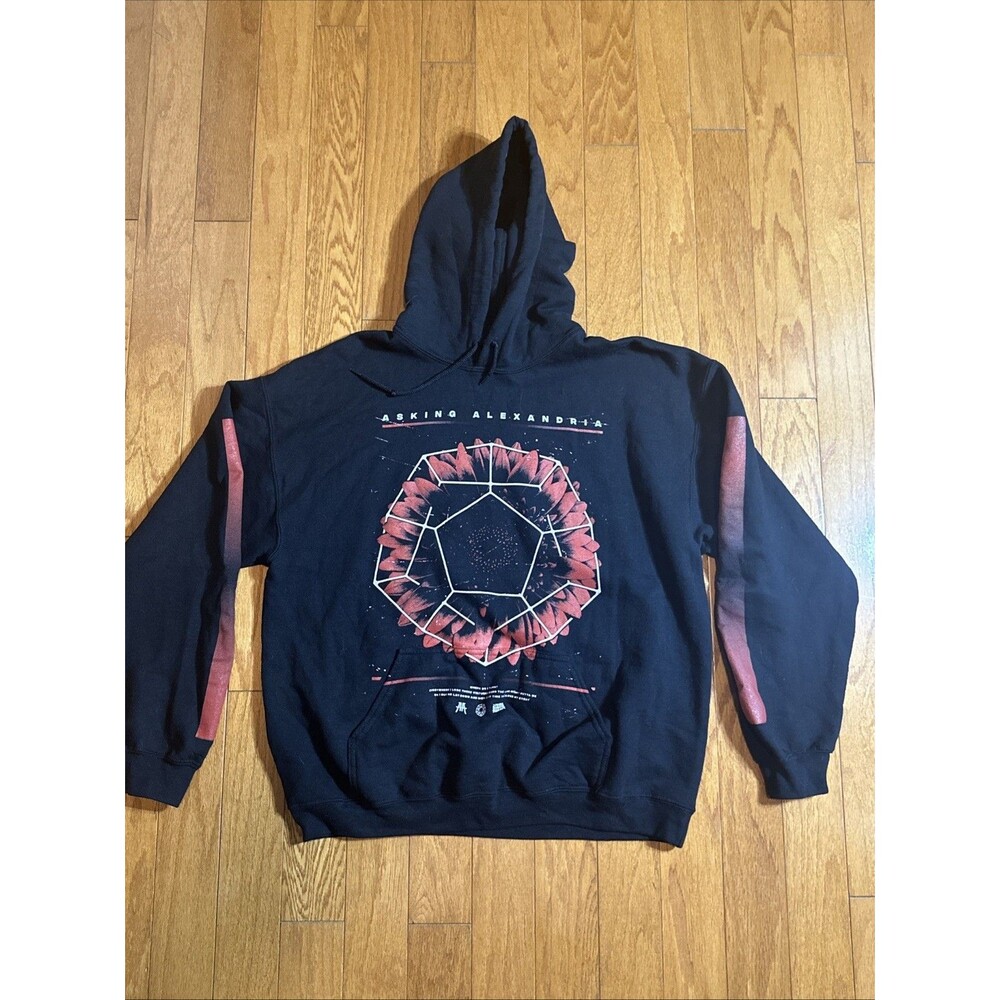 Asking Alexandria Hoodie Mens L Black FFO Bring Me The Horizon Black Veil Brides